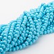 Pearlized Glass Round Beads Strand US-HY-8D-B60-3