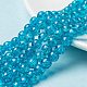 Crackle Glass Beads Strands US-CCG-Q001-8mm-06-1