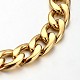 304 Stainless Steel Cuban Link Chain Bracelets US-STAS-O054-08-2