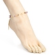 Natural Mixed Gemstone Chip Beaded Anklets US-AJEW-AN00454-4