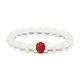 Synthetic Moonstone Round Beads Stretch Bracelet US-BJEW-JB07482-5