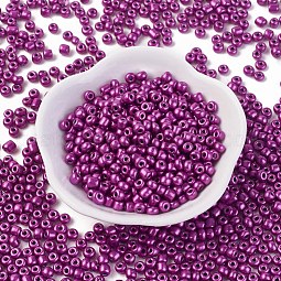Baking Paint Glass Seed Beads US-SEED-S003-K31
