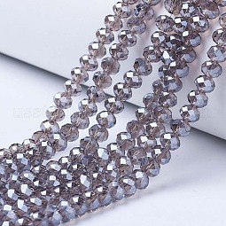 Electroplate Glass Beads Strands US-EGLA-A034-T4mm-A09