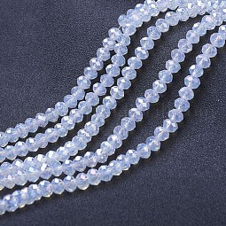 Electroplate Glass Beads Strands US-EGLA-A034-J4mm-B06