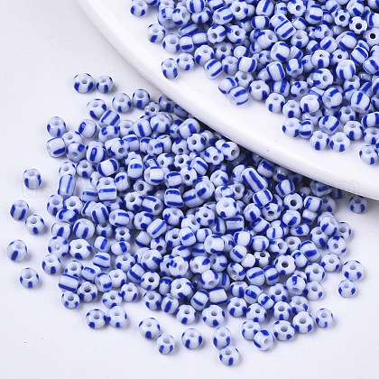 8/0 Striped Glass Seed Beads US-SEED-S041-001-1