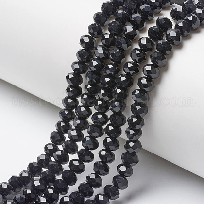 Opaque Solid Color Glass Beads Strands US-EGLA-A034-P2mm-D18-1
