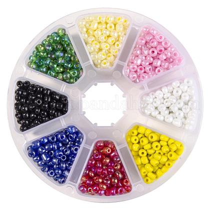 Mixed 6/0 Round Glass Seed Beads US-SEED-PH0001-05F-1