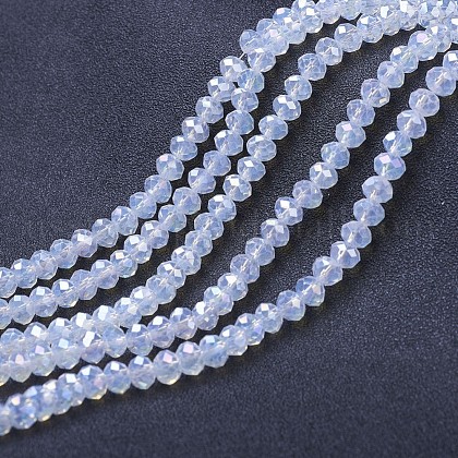 Electroplate Glass Beads Strands US-EGLA-A034-J4mm-B06-1