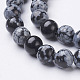 Natural Snowflake Obsidian Beads Strands US-GSR6mmC009-2