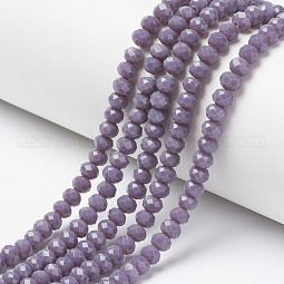 Opaque Solid Color Glass Beads Strands US-EGLA-A034-P6mm-D11