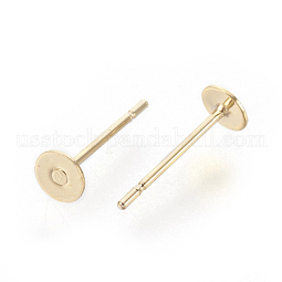 202 Stainless Steel Stud Earring Findings US-STAS-F186-01G-4mm