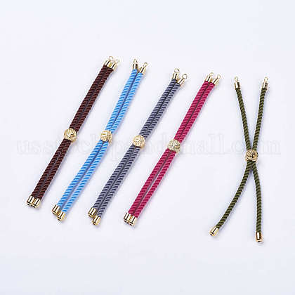 Nylon Twisted Cord Bracelet Making US-MAK-F018-G-RS-1