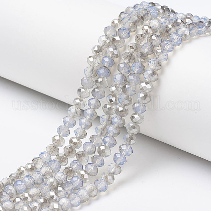 Electroplate Glass Beads Strands US-EGLA-A034-J6mm-E02-1