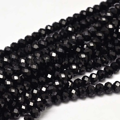 Faceted Rondelle Glass Beads Strands US-X-GLAA-I033-6mm-19-1