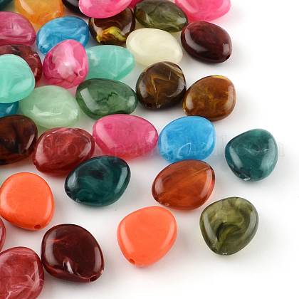 Imitation Gemstone Acrylic Beads US-OACR-R019C-M-1