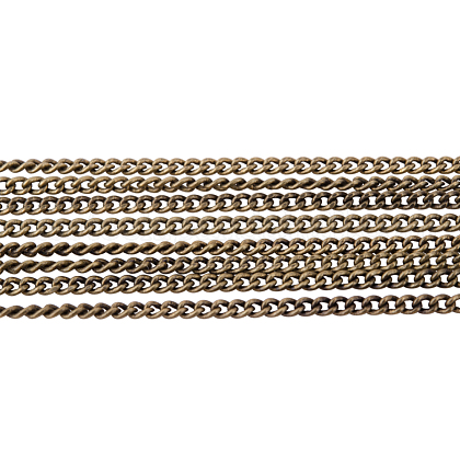 PandaHall Elite Brass Twist Curb Necklace Chains Nickel Free Oval Shape Antique Bronze Jewelry Making Chain US-CHC-PH0001-03AB-NF-1