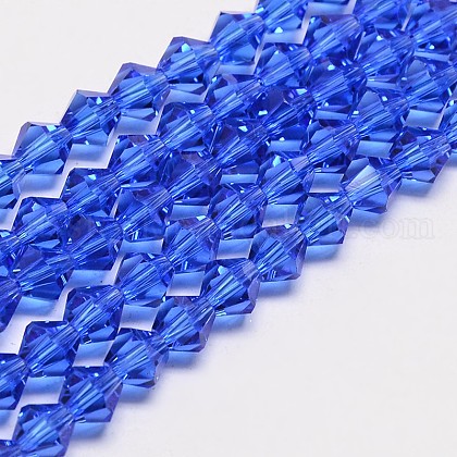 Imitate Austrian Crystal Bicone Glass Beads Strands US-GLAA-F029-4x4mm-08-1