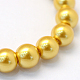 Baking Painted Pearlized Glass Pearl Round Bead Strands US-HY-Q003-4mm-31-2