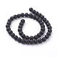 Synthetic Black Stone Beads Strands US-G508-1-2