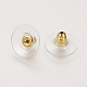 Brass Bullet Clutch Bullet Clutch Earring Backs with Pad US-KK-E446-14G-2