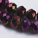 Electroplate Glass Beads Strands US-EGLA-D020-8x5mm-84-3
