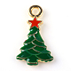 Christmas Tree Alloy Enamel Pendants US-ENAM-Q033-21-2