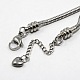 304 Stainless Steel European Round Snake Chains Bracelets US-STAS-J015-07-3