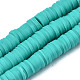 Handmade Polymer Clay Beads Strands US-CLAY-R089-6mm-031-1
