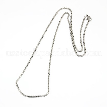 304 Stainless Steel Venetian Chain Necklace Making US-STAS-A028-N032P-1