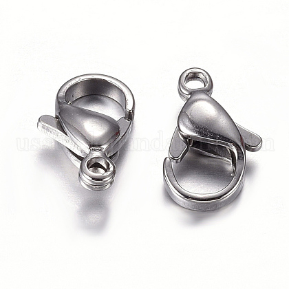 304 Stainless Steel Lobster Claw Clasps US-STAS-G035-B-1