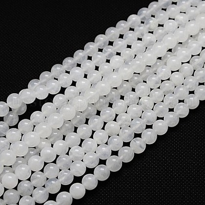 Natural White Moonstone Beads Strands US-G-G559-8mm-1