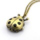 Alloy Ladybug Pendant Necklace Quartz Pocket Watch US-WACH-P001-02-2