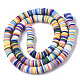 Handmade Polymer Clay Beads Strands US-CLAY-R089-6mm-084-2