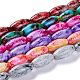 Baking Painted Glass Beads Strands US-DGLA-S115-22x10mm-SM-1