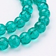 Spray Painted Crackle Glass Beads Strands US-CCG-Q001-10mm-15-3