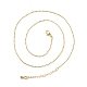 Brass Ball Chains Necklace for Women US-NJEW-P265-13G-3