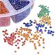 Multicolor 12/0 Transparent Glass Seed Beads Diameter 2mm Mini Loose Beads 1 Box for Jewelry Making US-SEED-PH0001-22-2