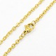 Unisex Casual Style 304 Stainless Steel Cable Chain Necklaces US-STAS-O037-45G-1
