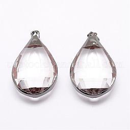 Faceted Glass Big Pendants US-GLAA-G025-02