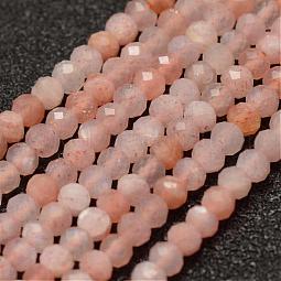 Natural Sunstone Beads Strands US-G-K182-2mm-12