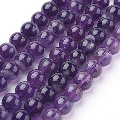Natural Amethyst Beads Strands US-G-G099-8mm-1-1