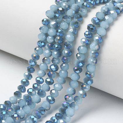 Electroplate Glass Beads Strands US-EGLA-A034-J10mm-I02-1