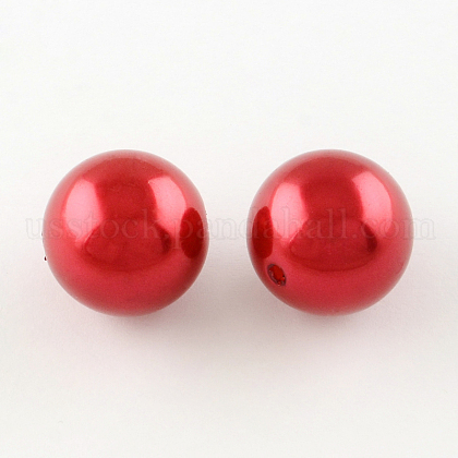 Round ABS Plastic Imitation Pearl Beads US-OACR-R053-11-1
