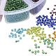 Multicolor 12/0 Transparent Glass Seed Beads Diameter 2mm Loose Beads 1 Box for Jewelry Making US-SEED-PH0001-23-2