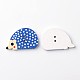 Hedgehog 2-Hole Printed Wooden Buttons US-BUTT-M014-10-2
