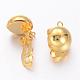 Golden Brass Clip-on Earring Findings For Non-Pierced Ears Jewelry US-X-KK-E026-G-2