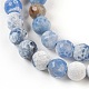 Faceted Natural Fire Crackle Agate Beads Strands US-G-F447-8mm-B09-6