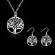 Trendy Silver Plated Brass Bridal Party Jewelry Sets US-SJEW-BB12246-3
