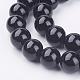 Synthetic Black Stone Beads Strands US-G-H1628-10mm-1-1