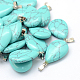 Teardrop Natural & Synthetic Mixed Stone Pendants US-G-Q368-M-2